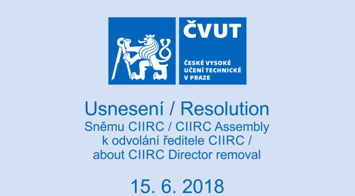 CIIRC Assembly Resolution related to Prof. V. Mařík removal from the director position