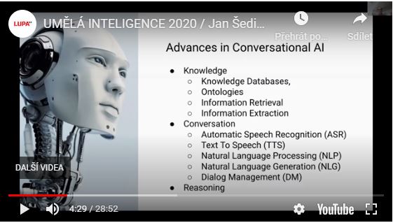 Umělá inteligence 2020: Jan Šedivý, Advances in Conversational AI