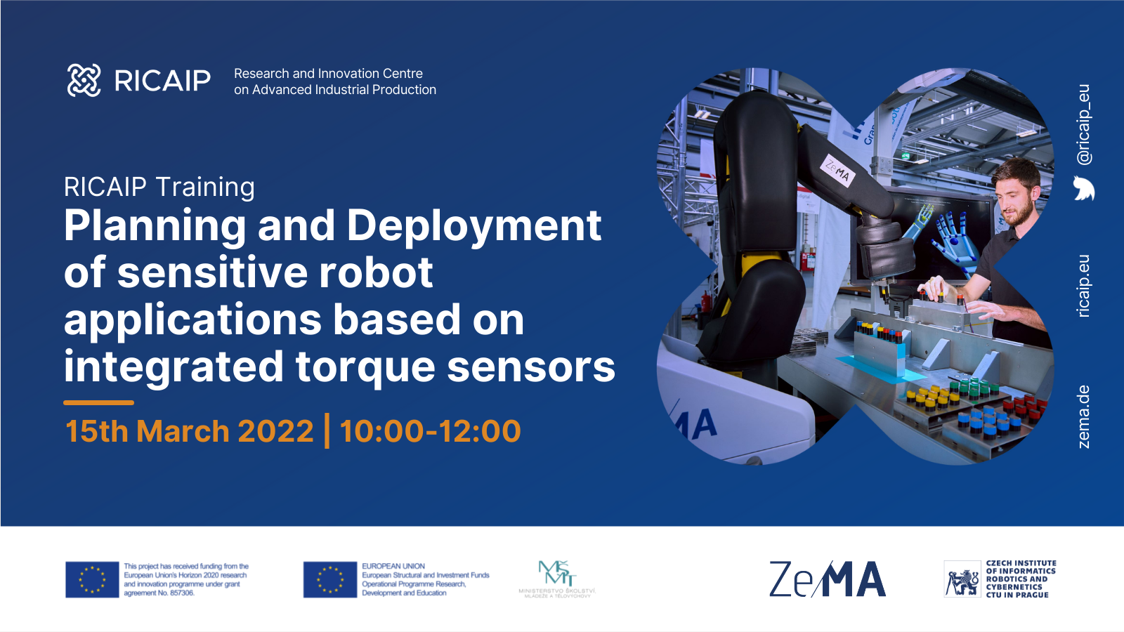 RICAIP Training: Planning & Deployment of Sensitive Robot Applications Based on Integrated Torque Sensors
