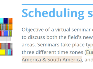 scheduling seminars