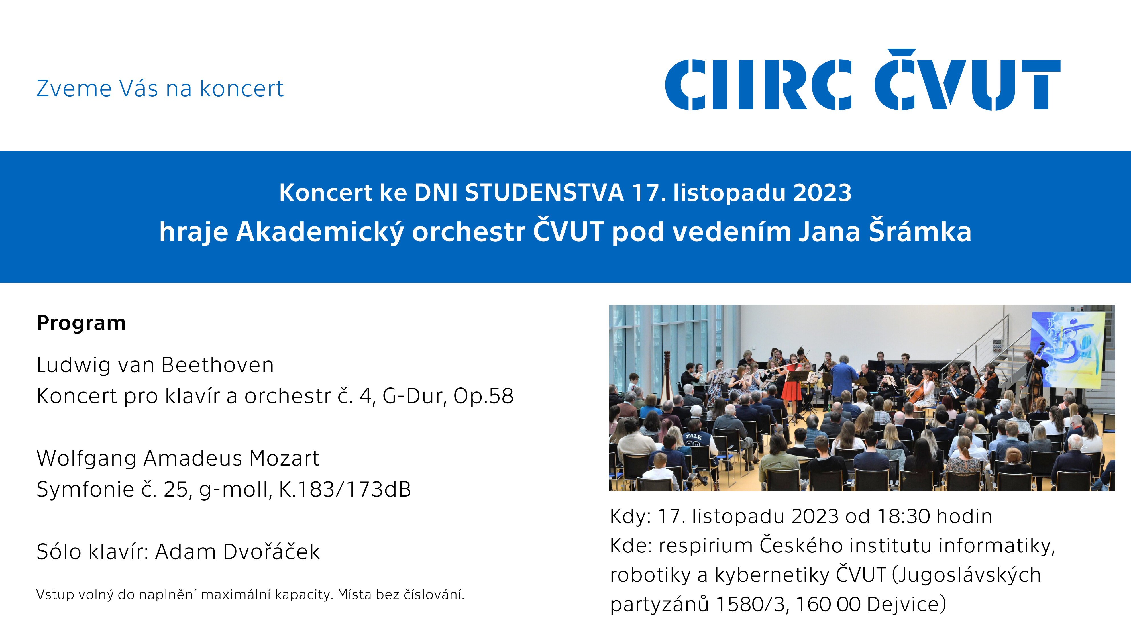 Koncert ke DNI STUDENTSTVA - Akademický orchestr ČVUT