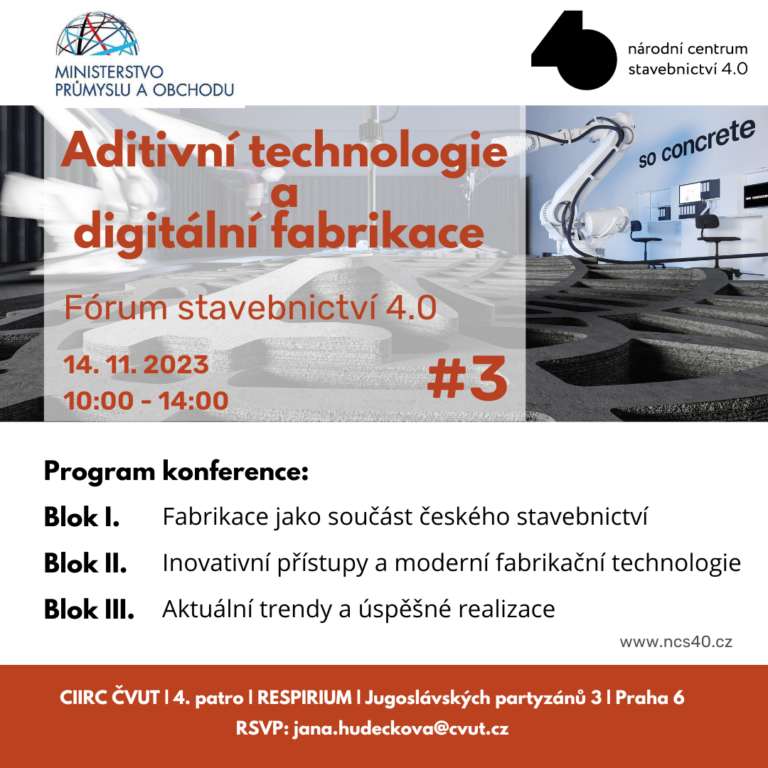 Konference NCS 4.0 „Aditivní technologie a digitální fabrikace“
