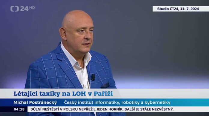 Michal Postránecký on flying taxis at the Paris Olympics on Czech TV