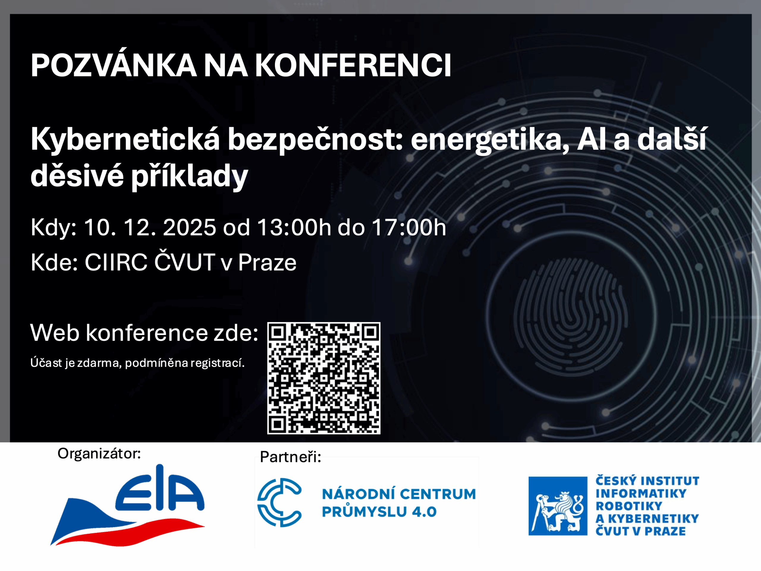 Konference: Kybernetická bezpečnost: energetika, AI a další děsivé příklady